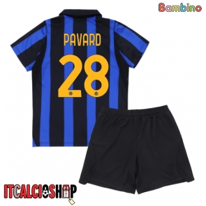 Inter Milan Benjamin Pavard #28 Prima Maglia Bambino 2026-27 Manica Corta (+ Pantaloni corti)